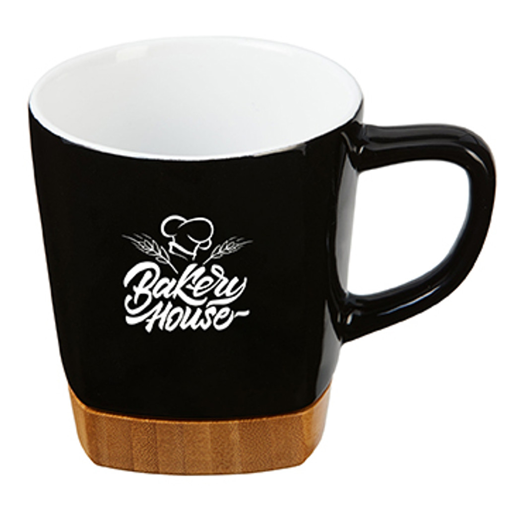 11 oz Ceramic Mug with Removable Bamboo Coaster