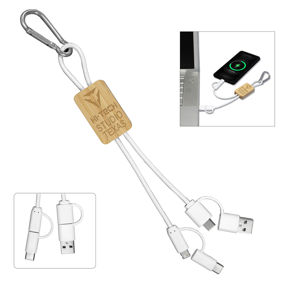 Lisbon 5-in-1 Bamboo Charging Cable