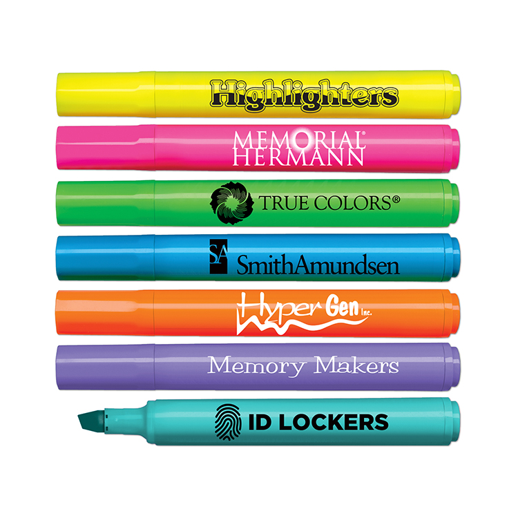 Brite Spots® Broad Tip Highlighters - Solid Barrel