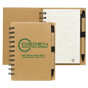 Recycled Notebook with Recycled Paper Pen