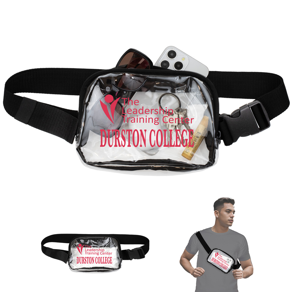 "EVERYWHERE" Clear Cross Body/Waist Pack