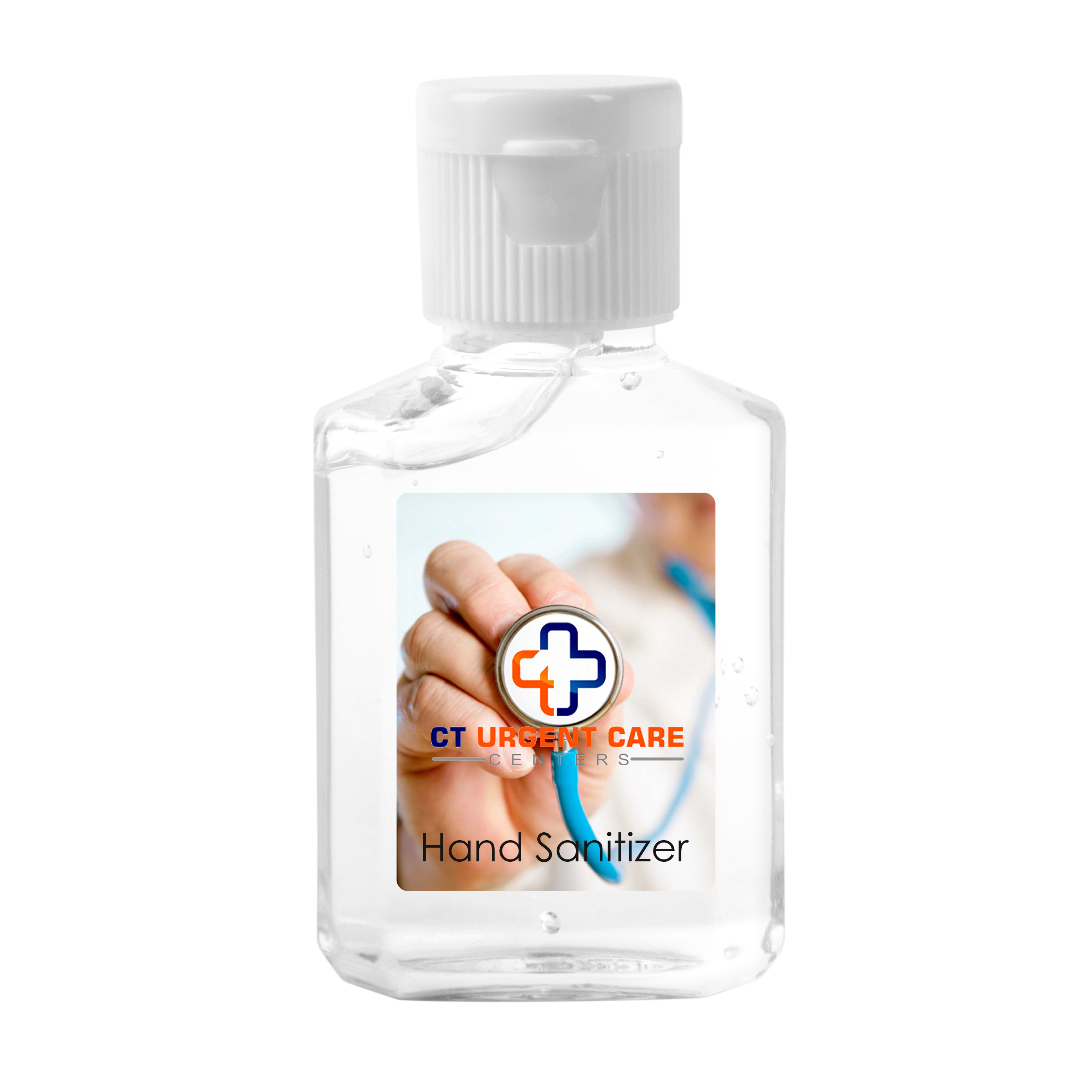 Hand Sanitizer 1oz Square Bottle