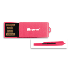 Mini Clip USB Drive - 4 GB